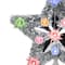 9" Lighted Silver Star Christmas Tree Topper - Multicolor Lights